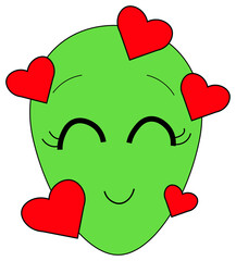 Alien with heart