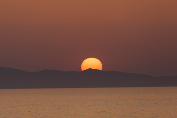 Nightfall in the Cyclades islands, Greece