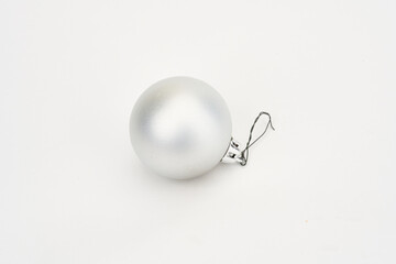 Christmas ornaments isolated on white 