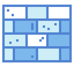 wall two tone icon style