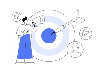 Find leads abstract concept vector illustration.