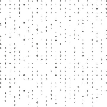 Computer matrix. Stream of binary code. Digits on the screen. binary code. Graphic data, algorithm.