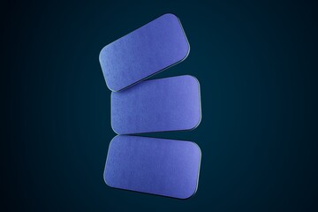 correspondence in social networks. message boxes on a black background. copy paste, copy space. 3D render