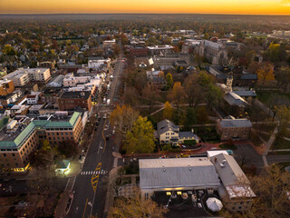 Drone Sunrise in Princeton New Jersey