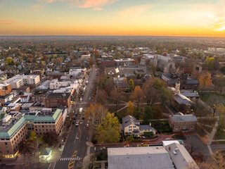 Drone Sunrise in Princeton New Jersey
