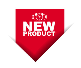 red vector illustration banner new product