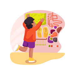 Sensory wall isolated cartoon vector illustration.