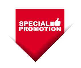red vector illustration banner special promotion