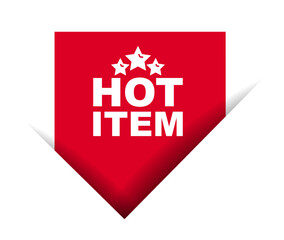 red vector illustration banner hot item
