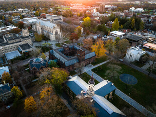 Drone Sunrise in Princeton New Jersey