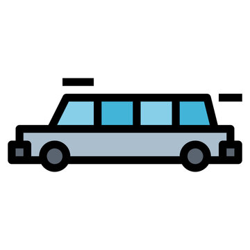 recommend clip art: limousine filled outline icon style