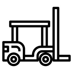 forklift line icon style
