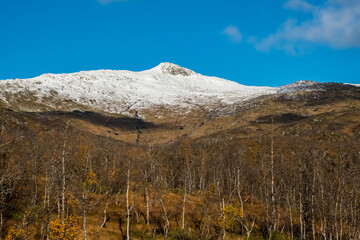 Beautiful sunset at Vassvarden, Norway
