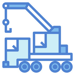 Obraz premium crane two tone icon style