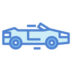 super car two tone icon style