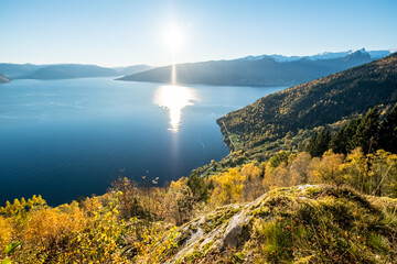 Beautiful sunset at Vassvarden, Norway