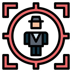 target killer filled outline icon style