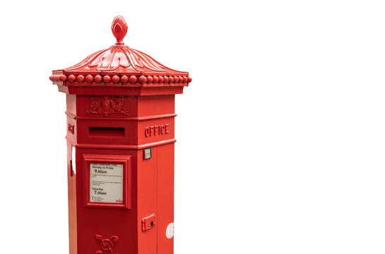 Shrewsbury Shropshire united kingdom 20, October 2022 Traditional  red British post box