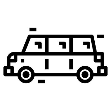 recommend clip art: limousine line icon style
