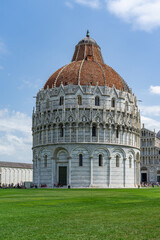 Baptistery of Pisa in Piazza del Duomo, Italy.