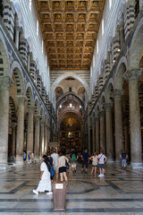 Leaning Tower and Cathedral of Pisa in Italy.