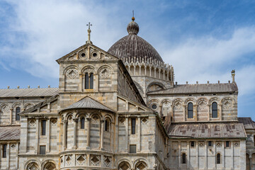Naklejka premium Leaning Tower and Cathedral of Pisa in Italy.