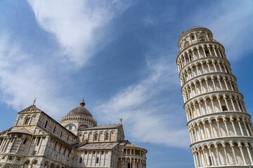 Fototapeta premium Leaning Tower and Cathedral of Pisa in Italy.