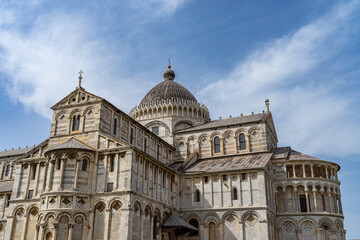 Leaning Tower and Cathedral of Pisa in Italy.