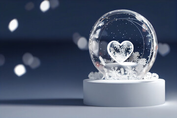 For couples in love, this Christmas, celebrate love with a Christmas snow globe. This ornament is perfect for your Christmas tree or mantel, and makes a great invitation card too!
