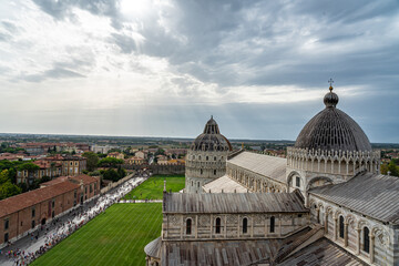 Fototapeta na wymiar Piazza del Duomo square of Pisa in Italy.