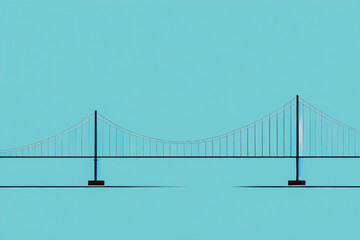 This minimalist black and white poster of the skyline of San Francisco includes the iconic Golden Gate Bridge.