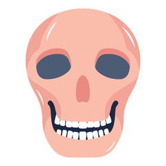 A skull icon in flat vector download