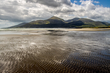 Mourne mountains from Murlough beach nature reserve in Northern Ireland