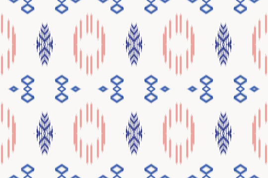 ฺฺBatik Textile ikat frame seamless pattern digital vector design for Print saree Kurti Borneo Fabric border brush symbols swatches cotton