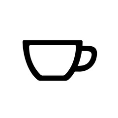 Cup mug coffee tea hot drink flat line drawn style vector icon pictogram - 544424481