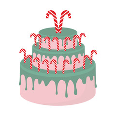 Cake isolated on a white background.