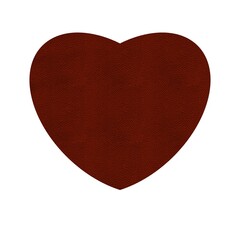 Beautiful black heart on a white background with red elements for St. Valentine