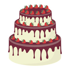 Cake isolated on a white background.