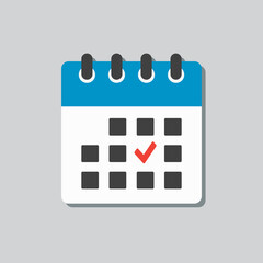 Icon page calendar - done, yes, success, check