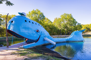 Sunny view of the Blue Whale of Catoosa