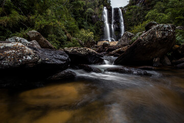 Aiuruoca, Minas Gerais, Brasil: Cachoeira dos Garcias no Parque Estadual da Serra do Papagaio na Montanha da Mantiqueira