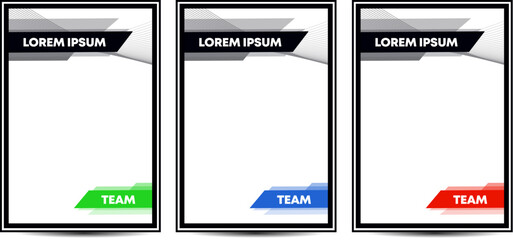Sport card frame vector