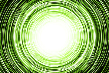 Neon circle lines with empty copy space isolated on black background. Colorful led lights long...