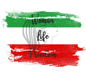 Iran Flag, Women Life Freedom, islamic Revolution, 2022, demonstration for their rights