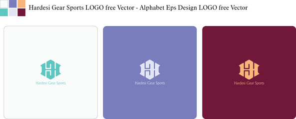 Fototapeta na wymiar Hardesi Gear Sports LOGO free Vector - Alphabet Eps Design LOGO free Vector
