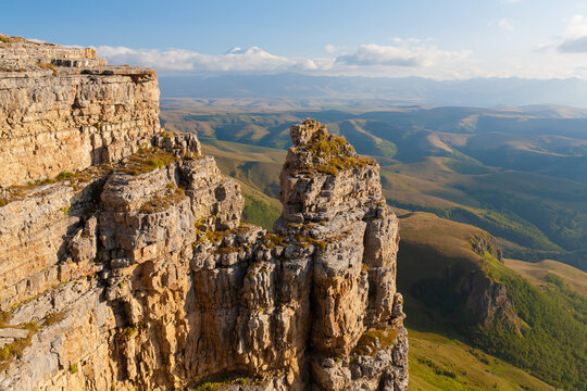 Mountain autumn. Bermamyt plateau, sunset