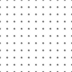 Square seamless background pattern from geometric shapes. The pattern is evenly filled with small black no right turn signs. Vector illustration on white background