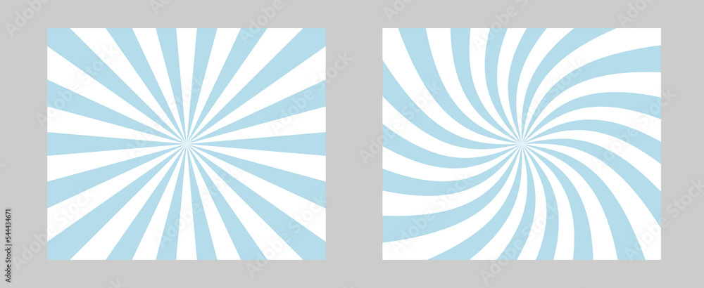 Poster solar explosion sun burst effect. vector sunburst wallpaper. blue color burst set of 2 sun rays back