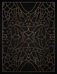 Golden abstract luxury style seamless pattern design