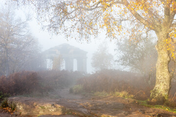 Napoleon temple at the summit of mountain